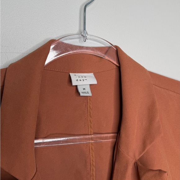 a new day Double-Breasted Blazer Jacket - Rust Orange Baggy Fit - Picture 2 of 5